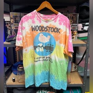Woodstock 2016 Liquid Blue Tie Dye Tee